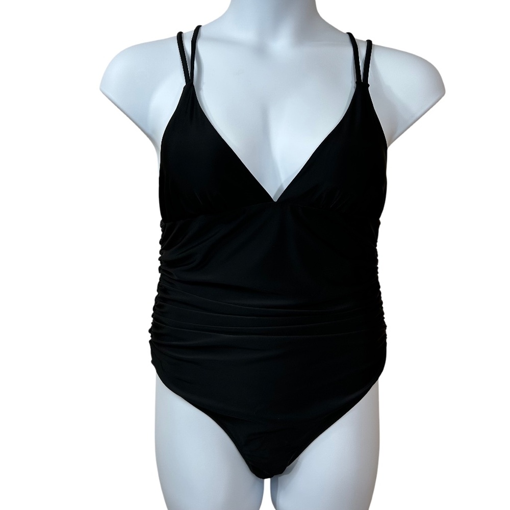 Elegant Black Women's One-Piece Swimsuit